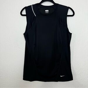 Nike FitDry‎ DriFit Sleeveless Shirt Black Medium Athletic Exercise Running